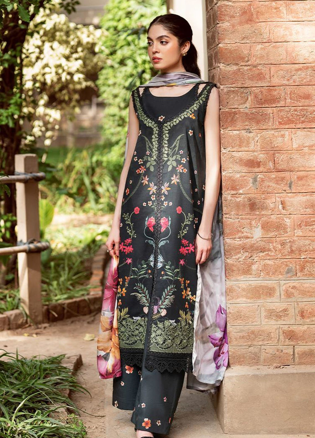 Yakin by Asifa Nabeel Embroidered Lawn Suits Unstitched 3 Piece AN25YL D-11 Elysian - Summer Collection
