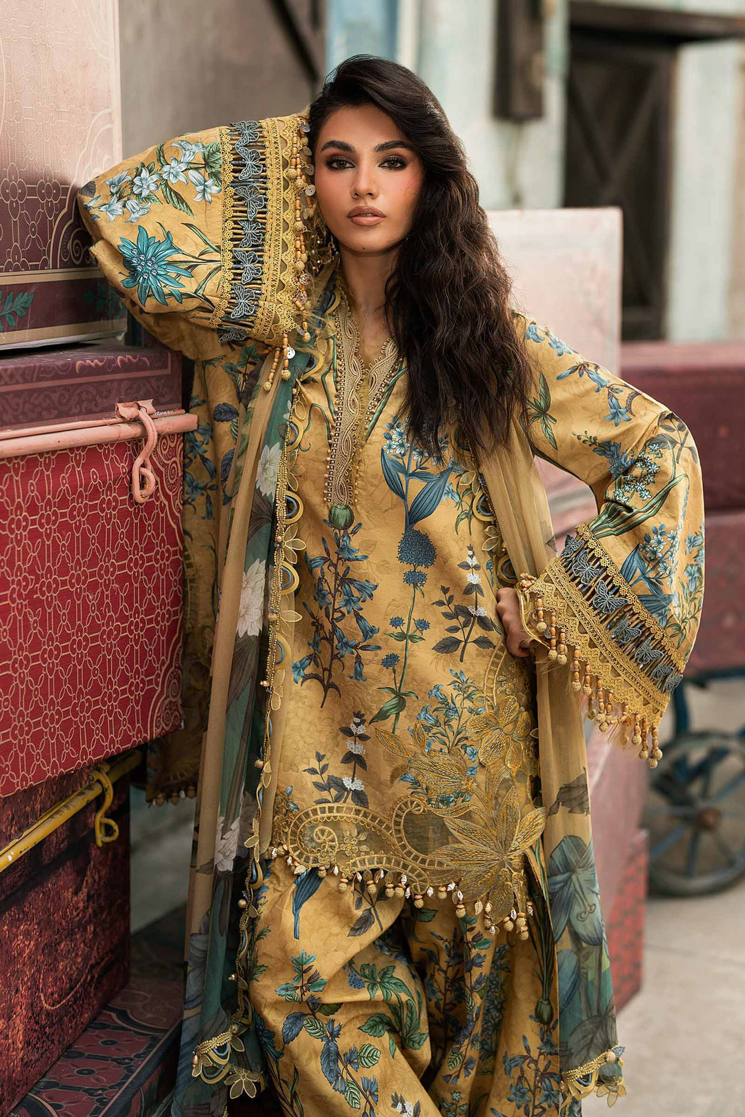 M Prints by Maria B Unstitched Printed Cambric 3 Piece Suit MB26UPC 6A - Casual Collection