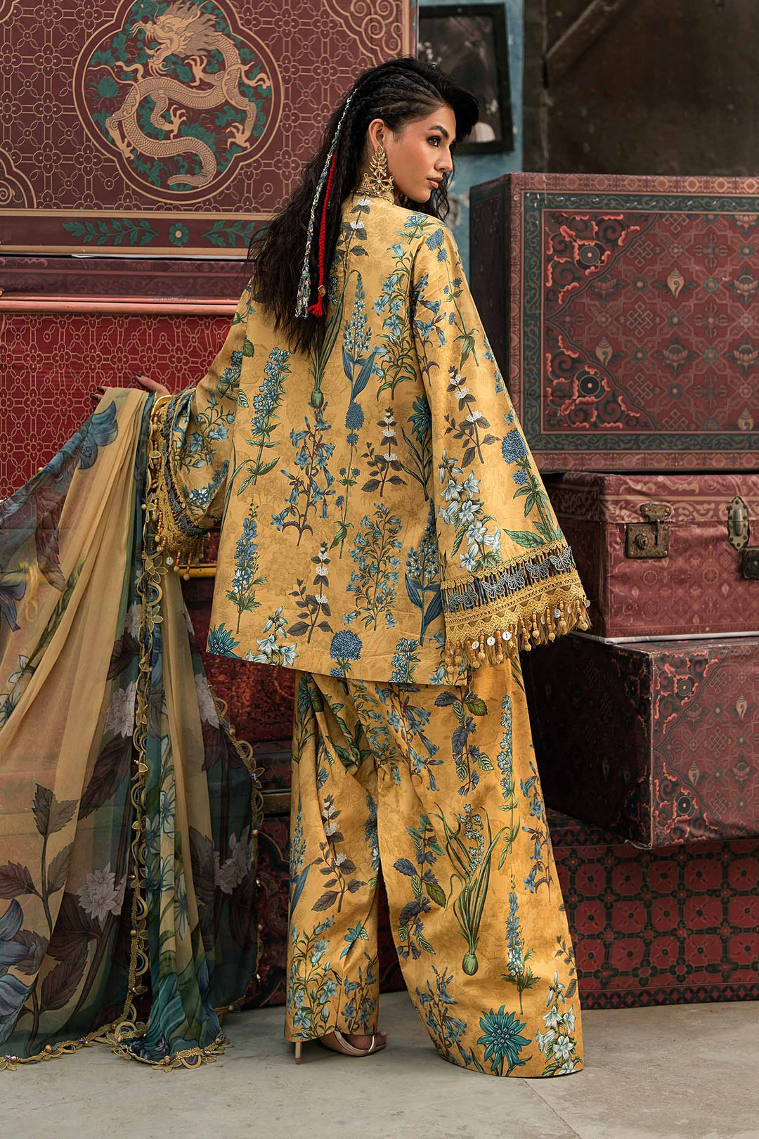 M Prints by Maria B Unstitched Printed Cambric 3 Piece Suit MB26UPC 6A - Casual Collection