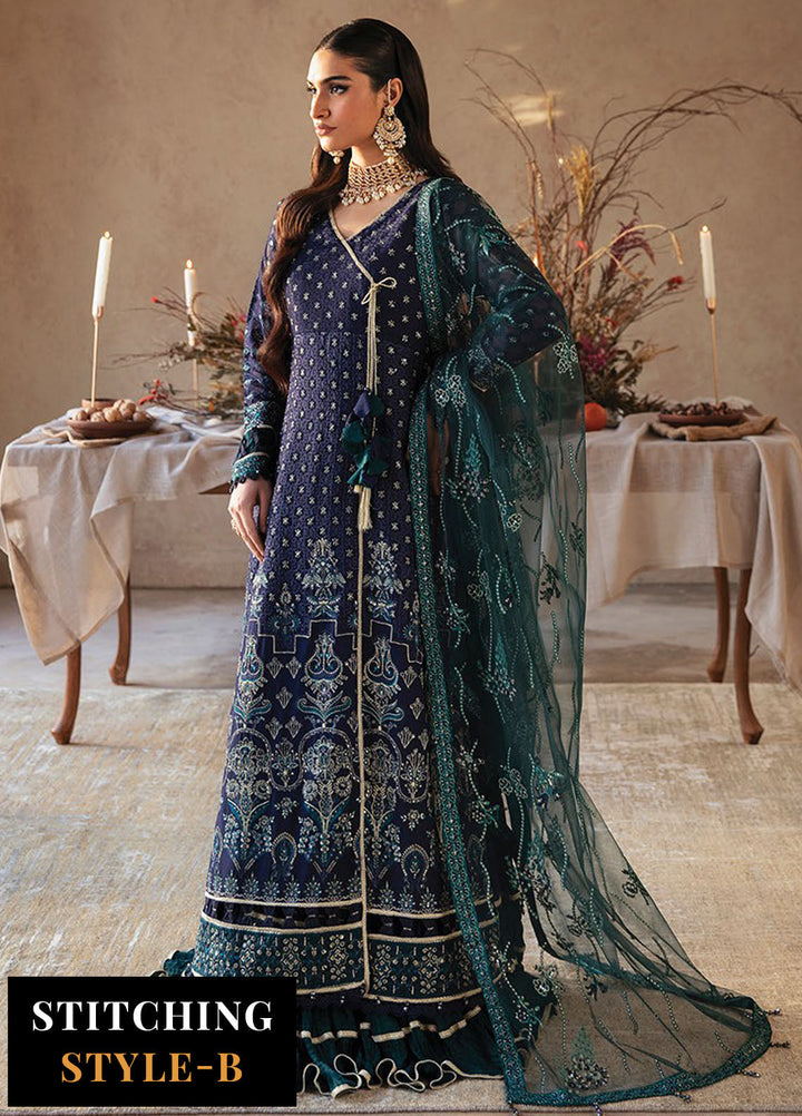 Yesfir By Xenia Formal Embroidered Chiffon Suits Unstitched 3 Piece ZE24Y 3-Chargah - Luxury Collection