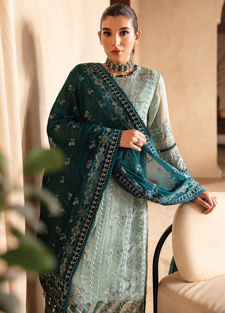 Yesfir By Xenia Formal Embroidered Chiffon Suits Unstitched 3 Piece ZE24Y 6-Khira - Luxury Collection