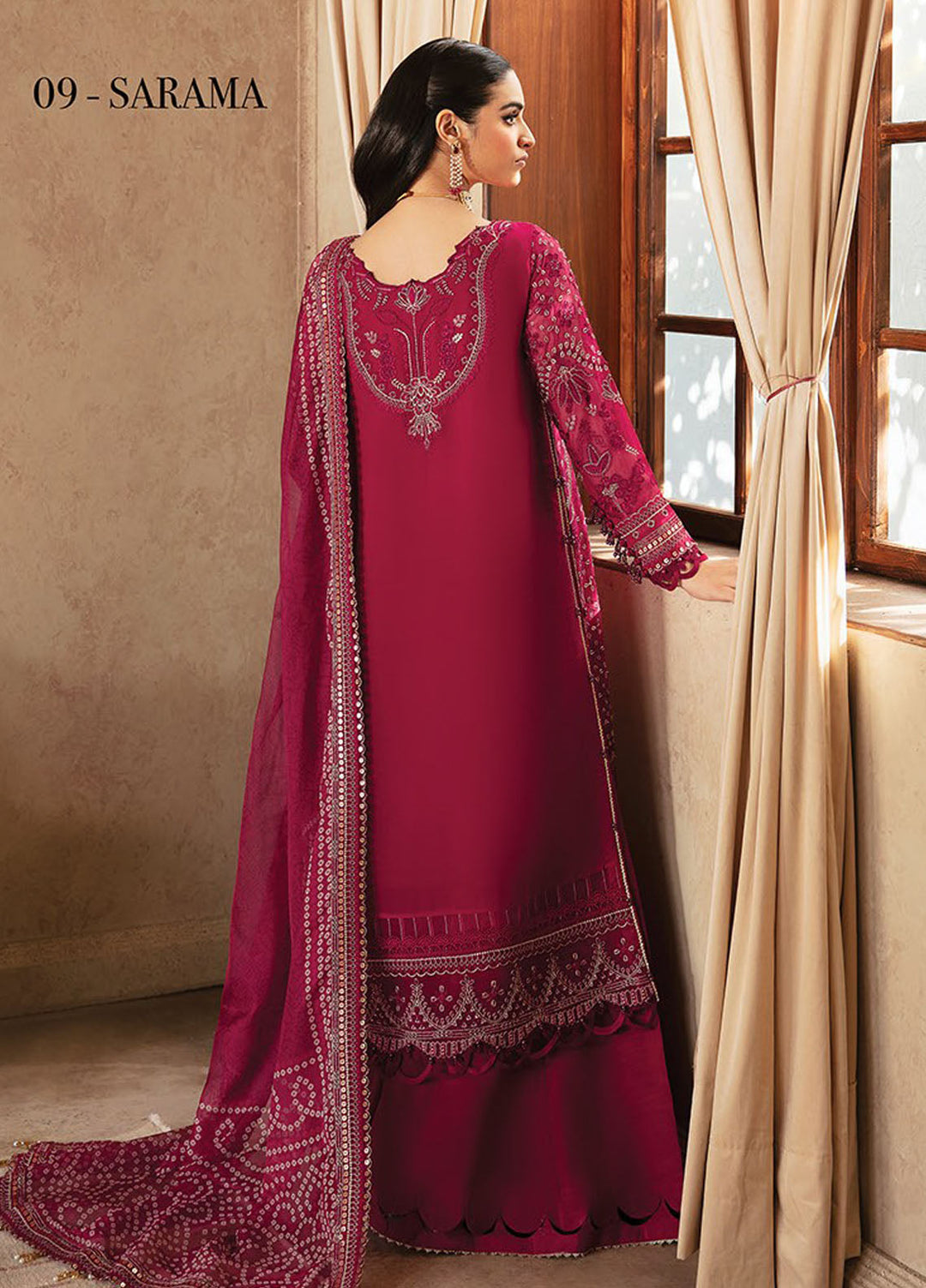 Yesfir By Xenia Formal Embroidered Chiffon Suits Unstitched 3 Piece ZE24Y 9-Sarama - Luxury Collection