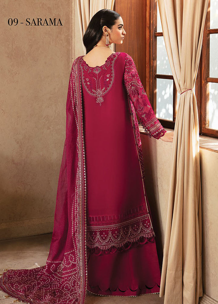 Yesfir By Xenia Formal Embroidered Chiffon Suits Unstitched 3 Piece ZE24Y 9-Sarama - Luxury Collection