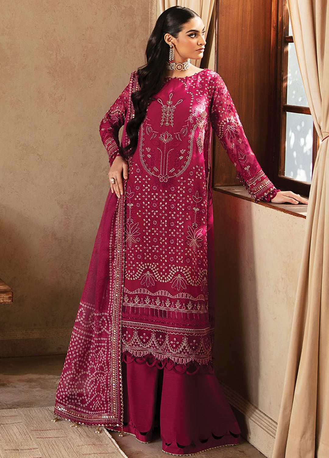 Yesfir By Xenia Formal Embroidered Chiffon Suits Unstitched 3 Piece ZE24Y 9-Sarama - Luxury Collection