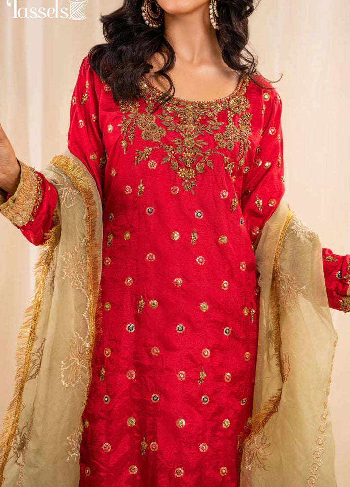 Tassels Pret Embroidered Raw Silk 3 Piece Suit TS23Z Bakht