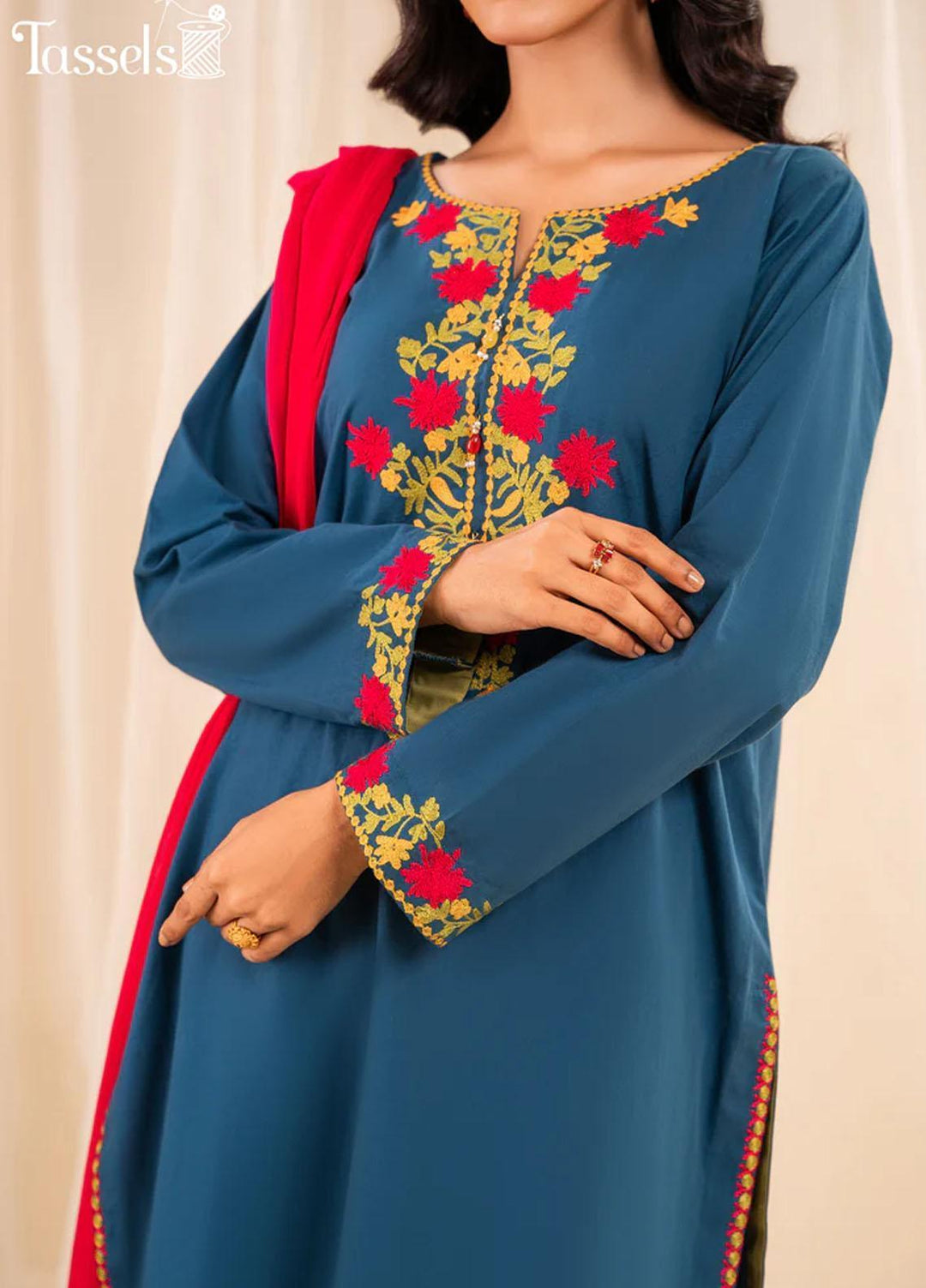Tassels Pret Embroidered Cotton 3 Piece Suit TS23Z Seerab