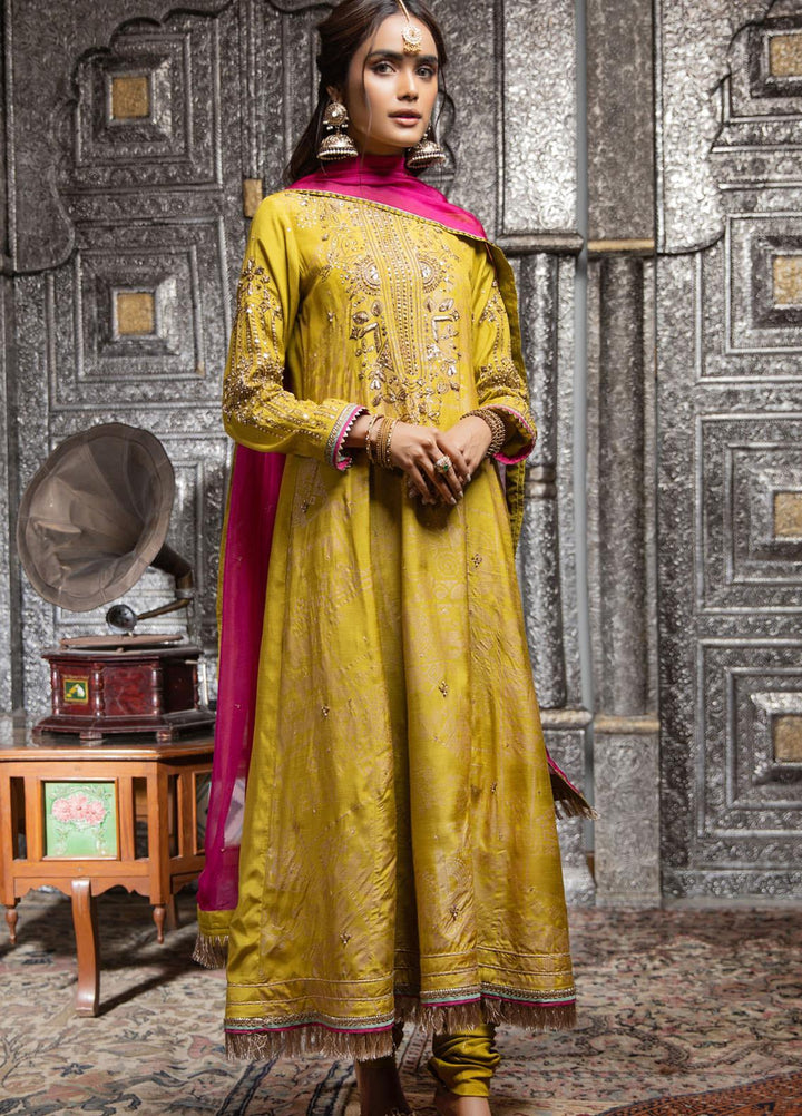Zaaviay Embroidered Raw Silk Stitched 3 Piece Suit ZV21E 02-DHAANI
