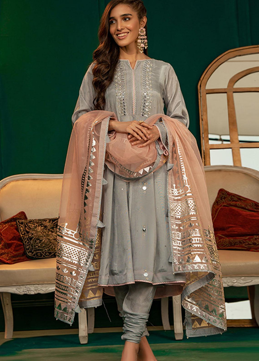 Zaaviay Festive Pret  Raw Silk 3 Piece Suit ZV22PE AFSANAH