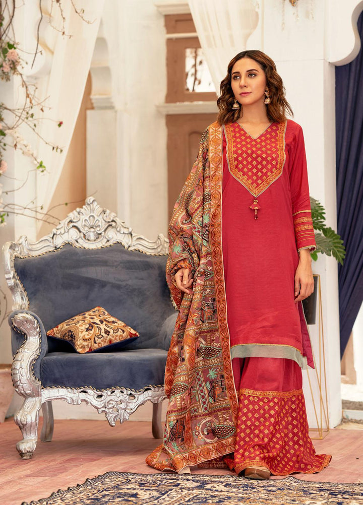 Zaaviay Festive Pret  Raw Silk 3 Piece Suit ZV22PE ZEC22- 013 Mimi
