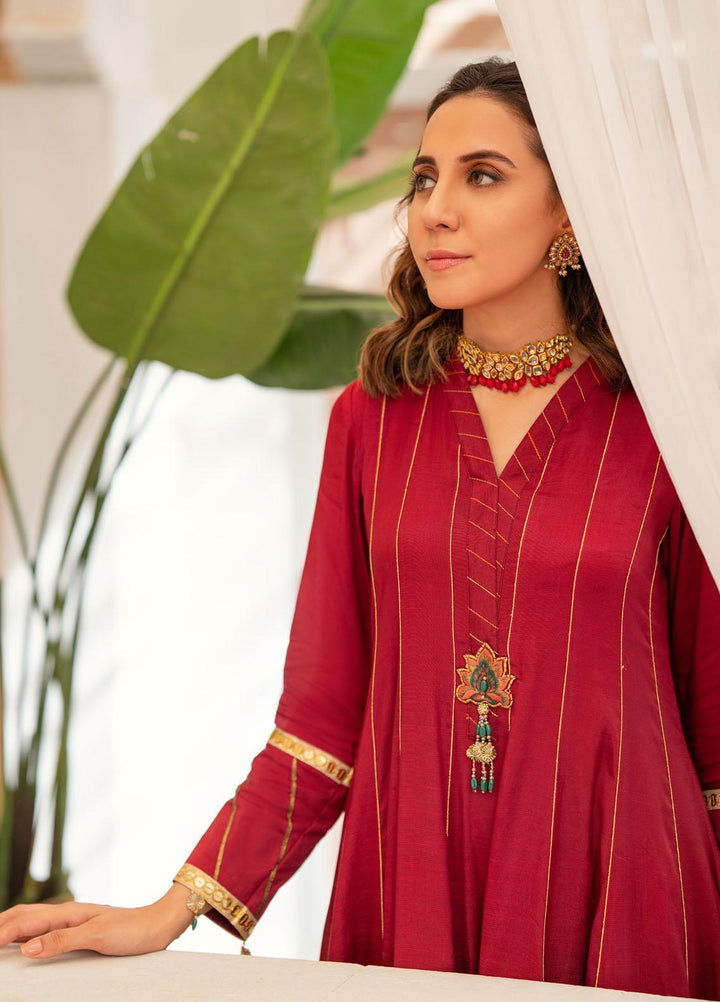 Zaaviay Festive Pret  Raw Silk 3 Piece Suit ZV22PE ZEC22- 015 Sophia