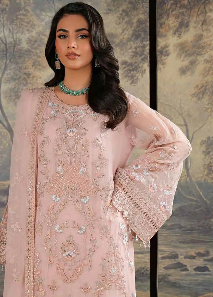Zabaish by Lavish Embroidered Chiffon Suit Unstitched 3 Piece LVP24ZC D-02 Linen - Formal Collection