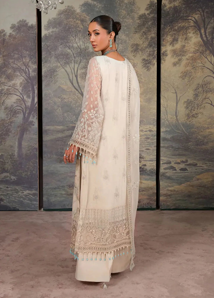 Zabaish by Lavish Embroidered Chiffon Suit Unstitched 3 Piece LVP24ZC D-05 Honey Dew - Formal Collection
