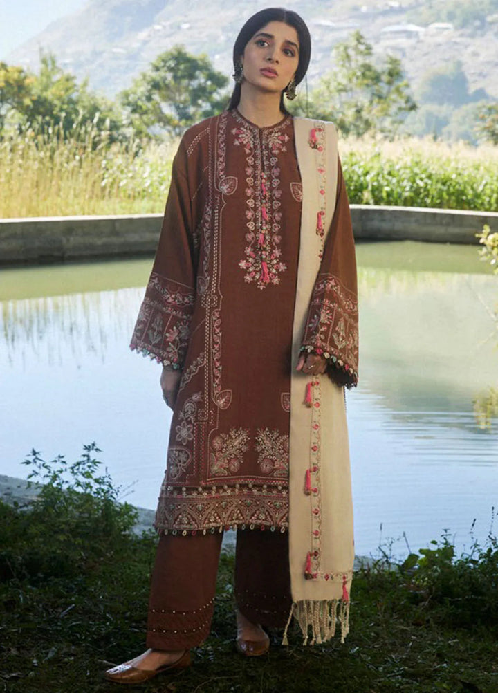 Zaha By Khadijah Shah Embroidered Jacquard Suits Unstitched 3 Piece ZL24W ZW24-14 Sahiba - Winter Collection