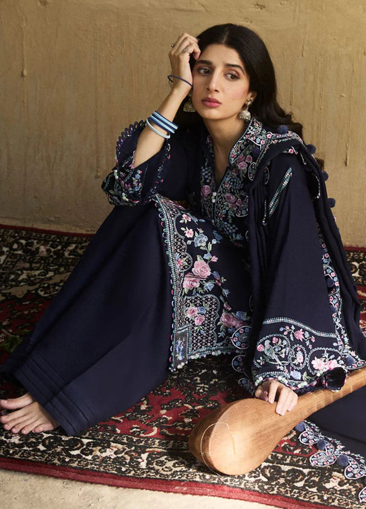 Zaha By Khadijah Shah Embroidered Karandi Suits Unstitched 3 Piece ZL24W ZW24-08 Raqs - Winter Collection