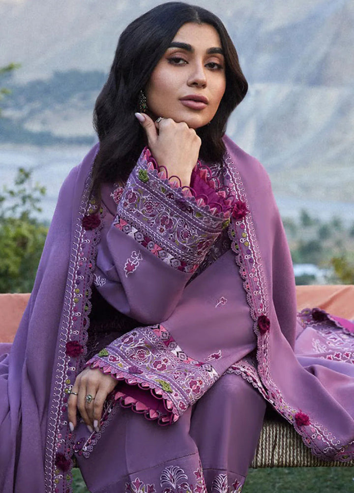Zaha By Khadijah Shah Embroidered Khaddar Suits Unstitched 3 Piece ZL24W ZW24-13 Gulrang - Winter Collection