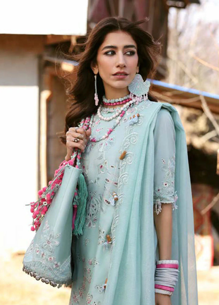 Zaha By Khadijah Shah Embroidered Lawn Suits Unstitched 3 Piece ZL25NL D-05 A Aabroo - Summer Collection