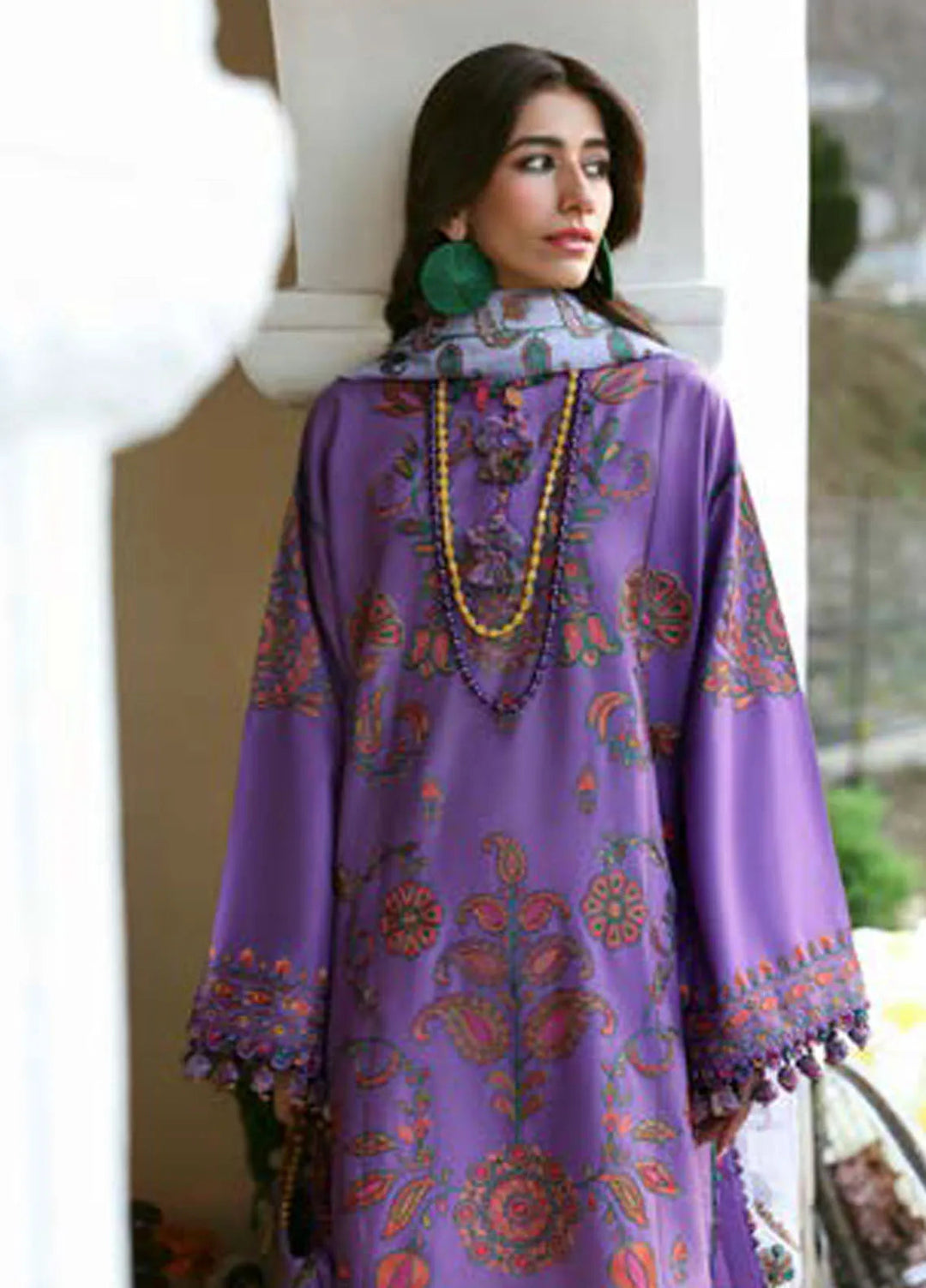 Zaha By Khadijah Shah Embroidered Lawn Suits Unstitched 3 Piece ZL25NL D-09 A Zariah - Summer Collection