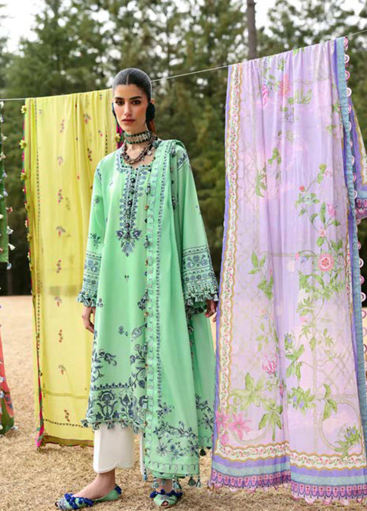 Zaha By Khadijah Shah Embroidered Lawn Suits Unstitched 3 Piece ZL25NL D-10 A Elaya - Summer Collection