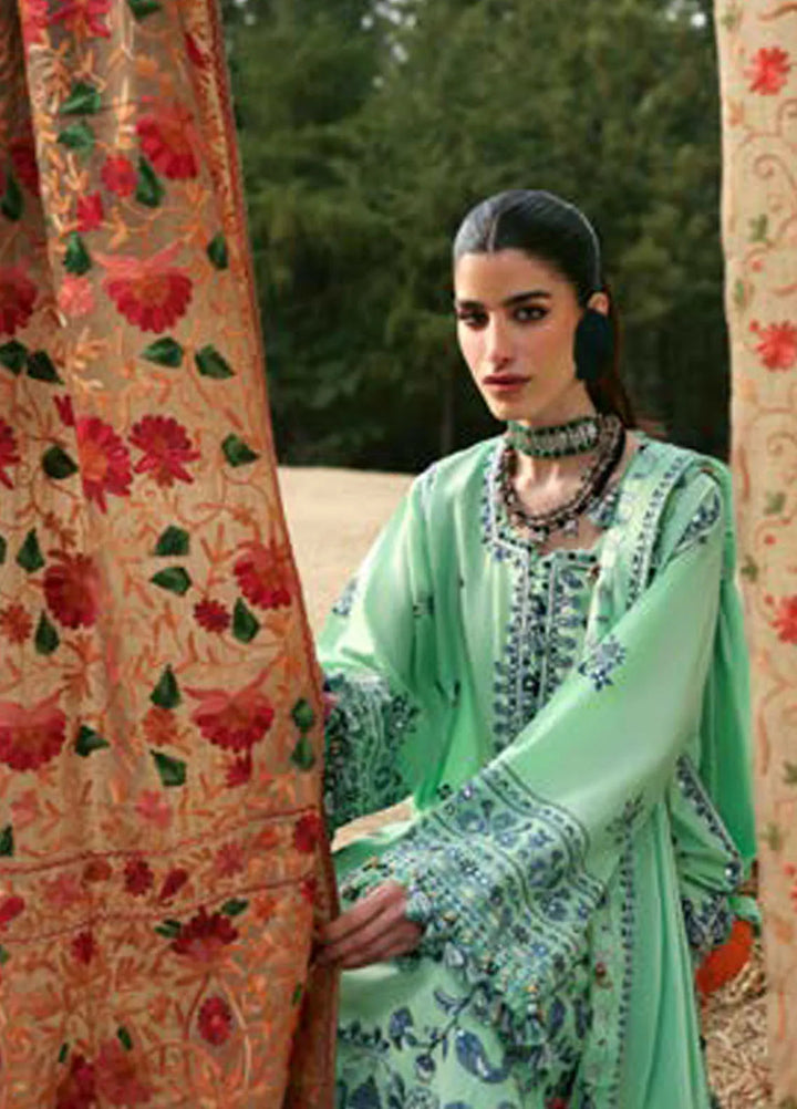 Zaha By Khadijah Shah Embroidered Lawn Suits Unstitched 3 Piece ZL25NL D-10 A Elaya - Summer Collection