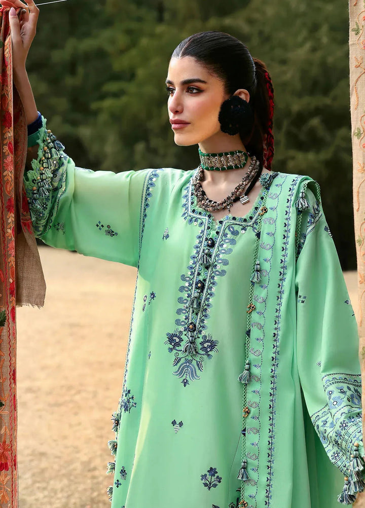 Zaha By Khadijah Shah Embroidered Lawn Suits Unstitched 3 Piece ZL25NL D-10 A Elaya - Summer Collection
