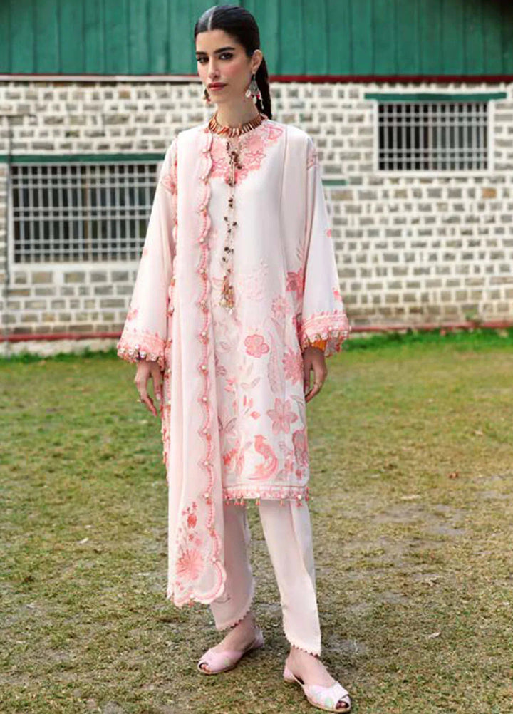 Zaha By Khadijah Shah Embroidered Lawn Suits Unstitched 3 Piece ZL25NL D-13 B Zania - Summer Collection