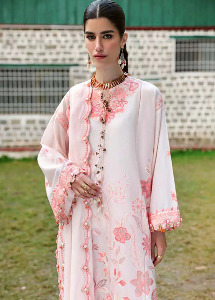 Zaha By Khadijah Shah Embroidered Lawn Suits Unstitched 3 Piece ZL25NL D-13 B Zania - Summer Collection