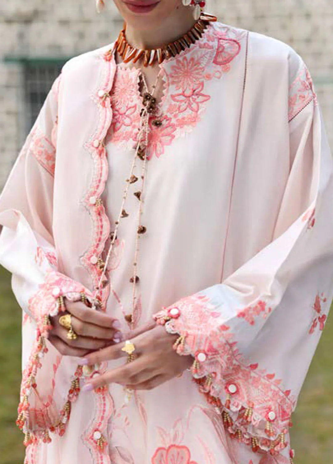 Zaha By Khadijah Shah Embroidered Lawn Suits Unstitched 3 Piece ZL25NL D-13 B Zania - Summer Collection