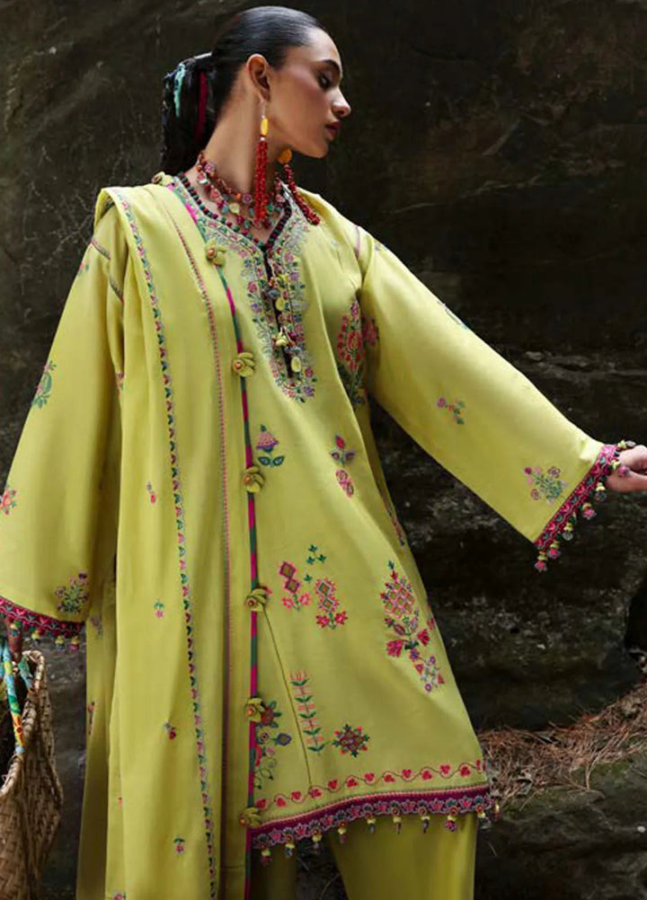 Zaha By Khadijah Shah Embroidered Lawn Suits Unstitched 3 Piece ZL25NL D-14 B Rhea - Summer Collection