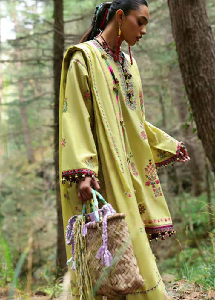 Zaha By Khadijah Shah Embroidered Lawn Suits Unstitched 3 Piece ZL25NL D-14 B Rhea - Summer Collection