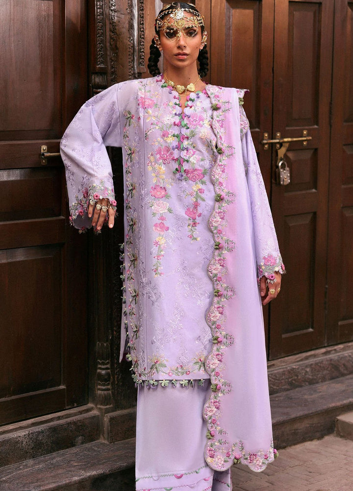 Zaha by Khadijah Shah Embroidered Lawn Suits Unstitched 3 Piece ZL25UF D-04 Nilofer - Festive Collection