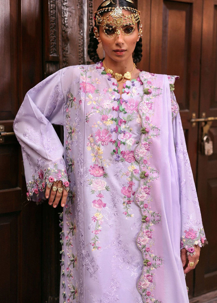 Zaha by Khadijah Shah Embroidered Lawn Suits Unstitched 3 Piece ZL25UF D-04 Nilofer - Festive Collection