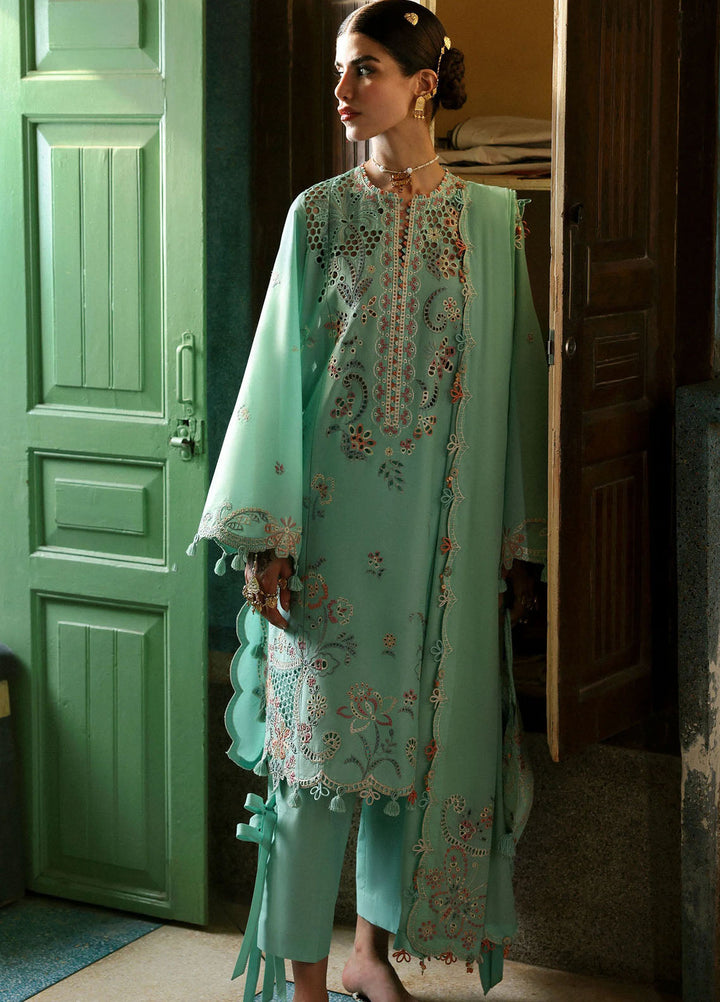Zaha by Khadijah Shah Embroidered Lawn Suits Unstitched 3 Piece ZL25UF D-05 Seher - Festive Collection