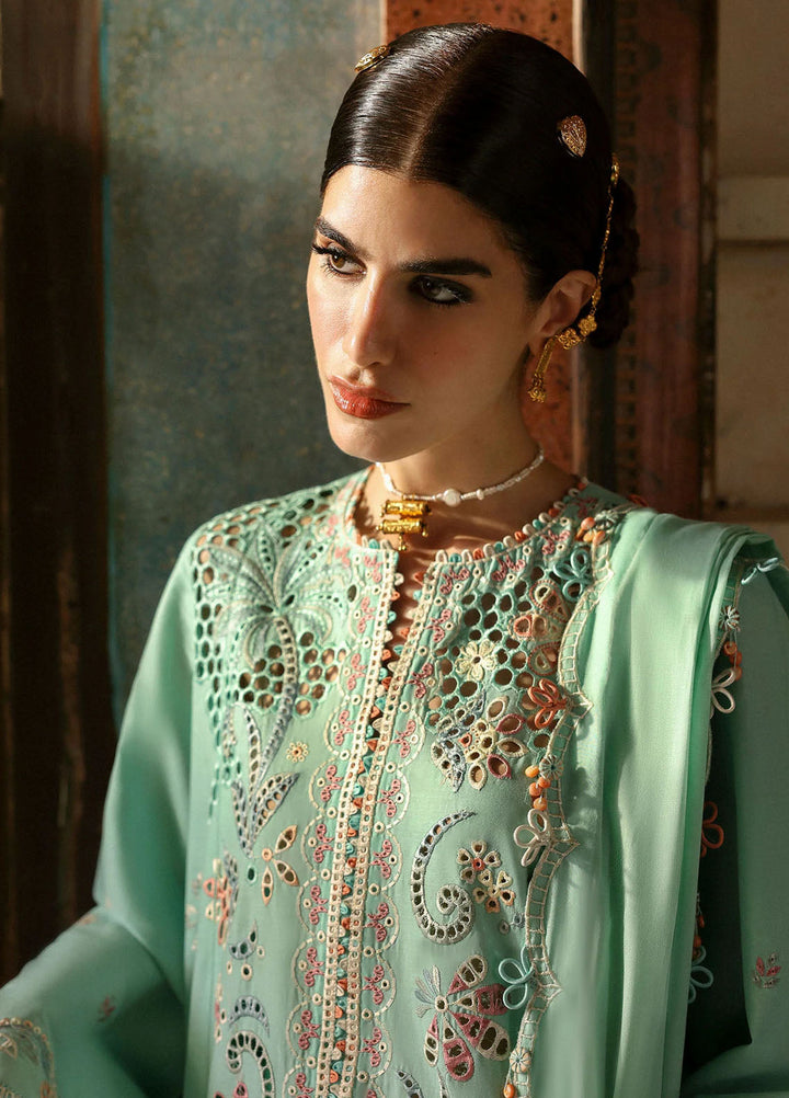 Zaha by Khadijah Shah Embroidered Lawn Suits Unstitched 3 Piece ZL25UF D-05 Seher - Festive Collection