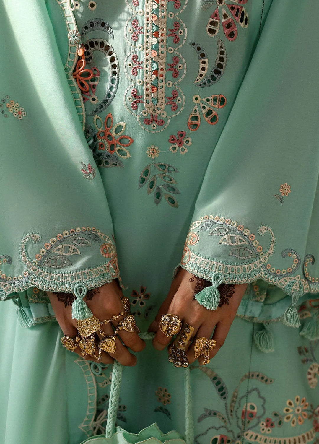 Zaha by Khadijah Shah Embroidered Lawn Suits Unstitched 3 Piece ZL25UF D-05 Seher - Festive Collection