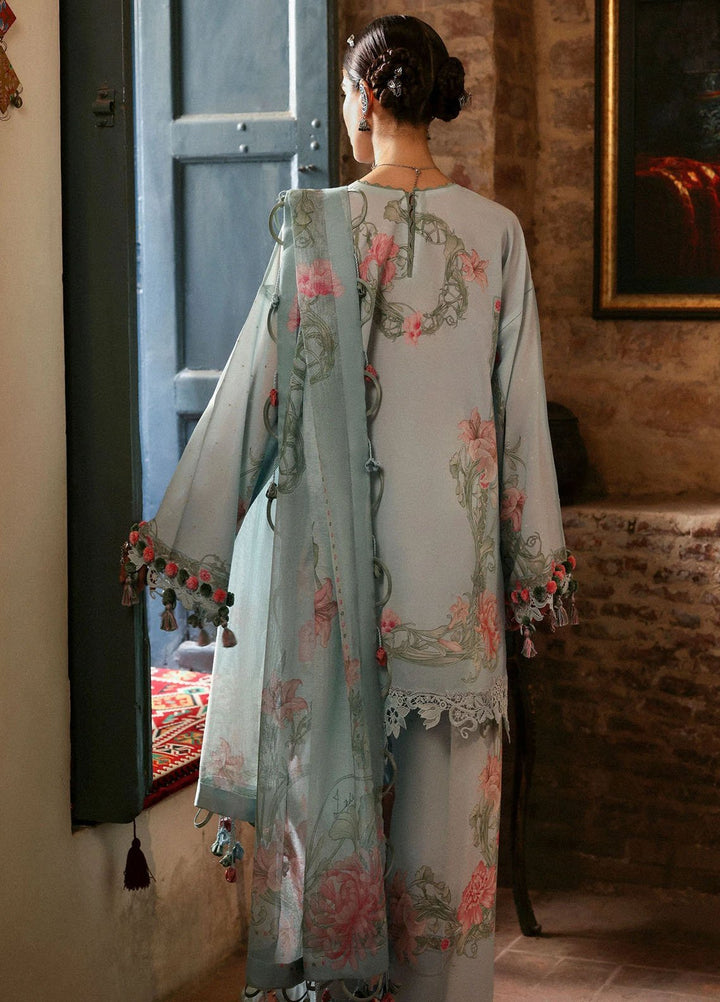 Zaha by Khadijah Shah Embroidered Lawn Suits Unstitched 3 Piece ZL25UF D-09 Khusbu - Festive Collection