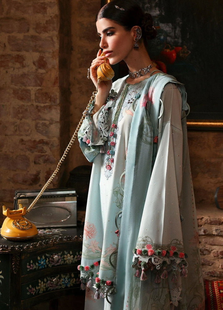 Zaha by Khadijah Shah Embroidered Lawn Suits Unstitched 3 Piece ZL25UF D-09 Khusbu - Festive Collection