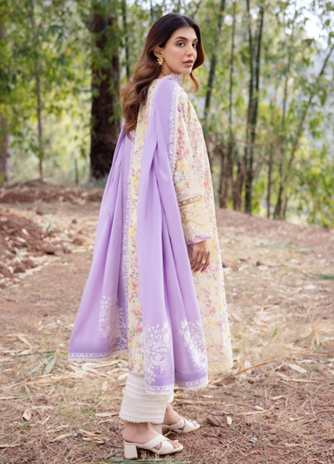Zaha Embroidered Lawn Suits Unstitched 3 Piece ZL24-13A - Summer Collection
