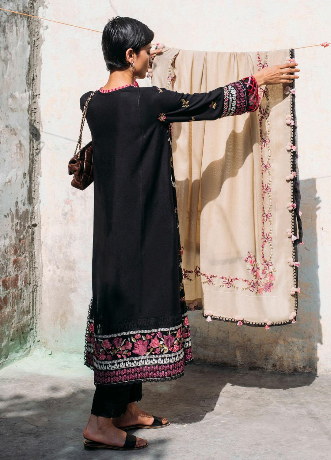Zaha By Khadijah Shah Embroidered Khaddar Suits Unstitched 3 Piece ZKS21HM ZW-21-06 ALYA - Winter Collection