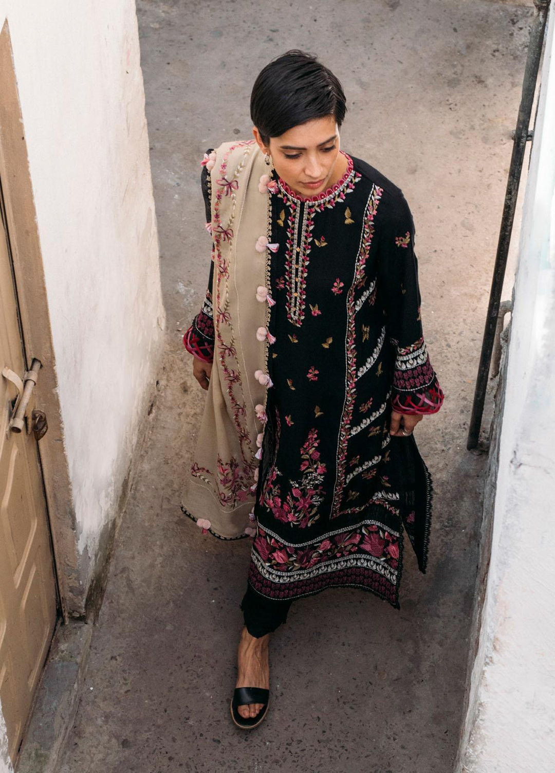 Zaha By Khadijah Shah Embroidered Khaddar Suits Unstitched 3 Piece ZKS21HM ZW-21-06 ALYA - Winter Collection