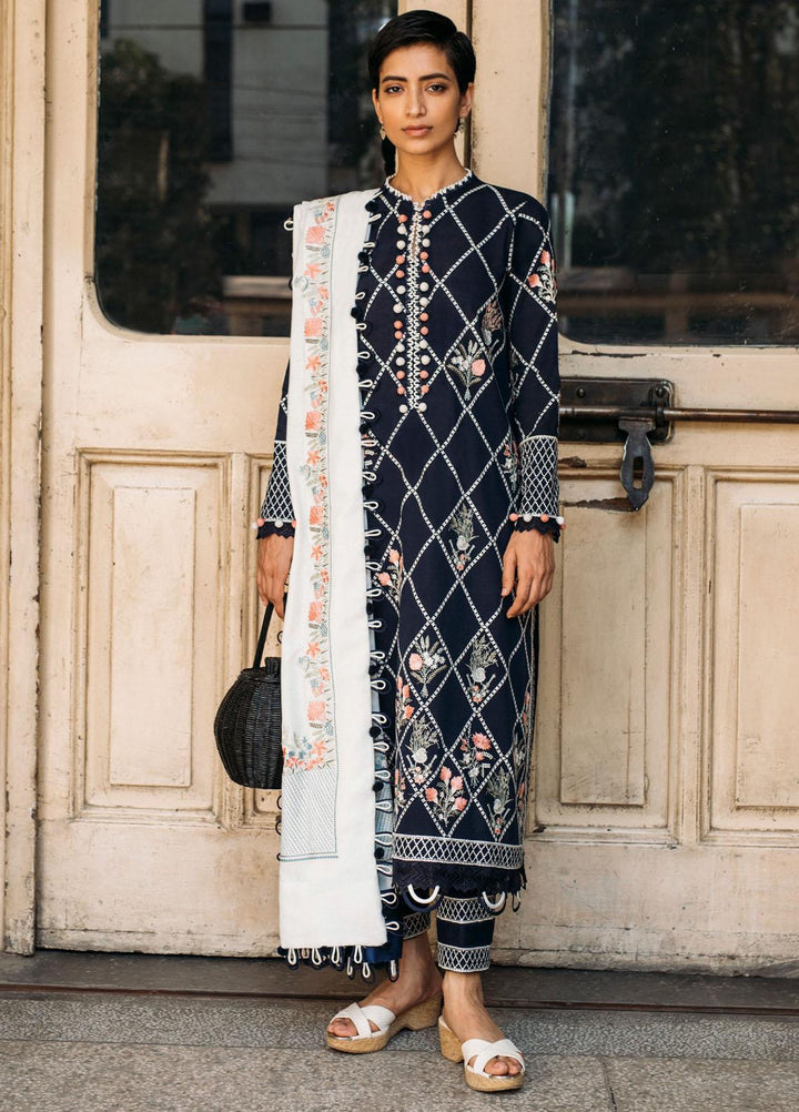 Zaha By Khadijah Shah Embroidered Khaddar Suits Unstitched 3 Piece ZKS21HM ZW-21-08 LEILA - Winter Collection