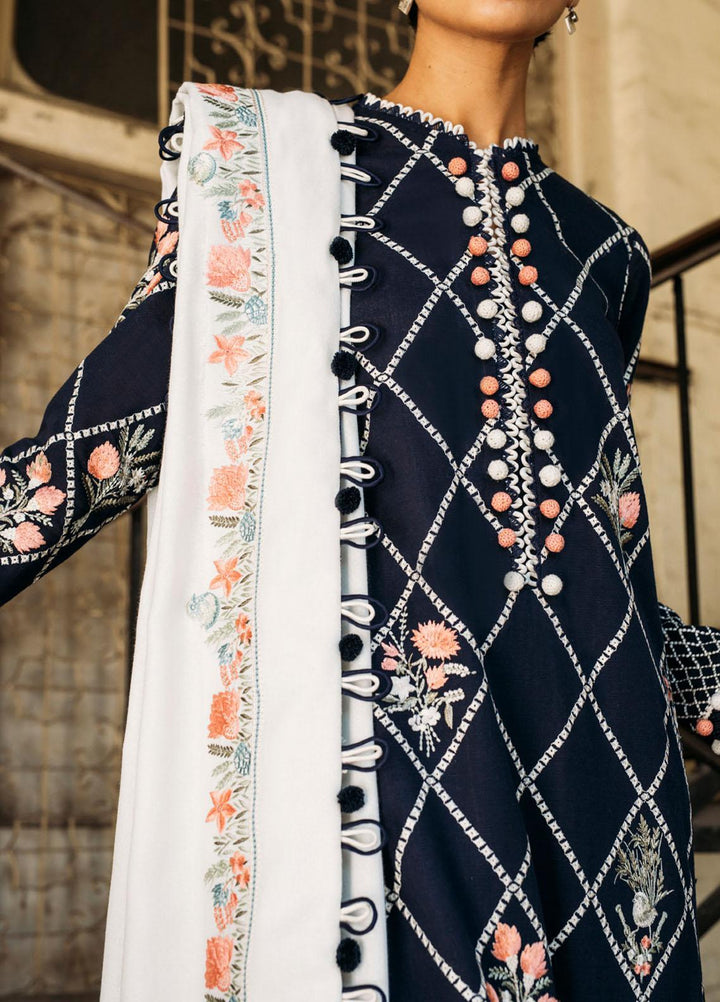 Zaha By Khadijah Shah Embroidered Khaddar Suits Unstitched 3 Piece ZKS21HM ZW-21-08 LEILA - Winter Collection