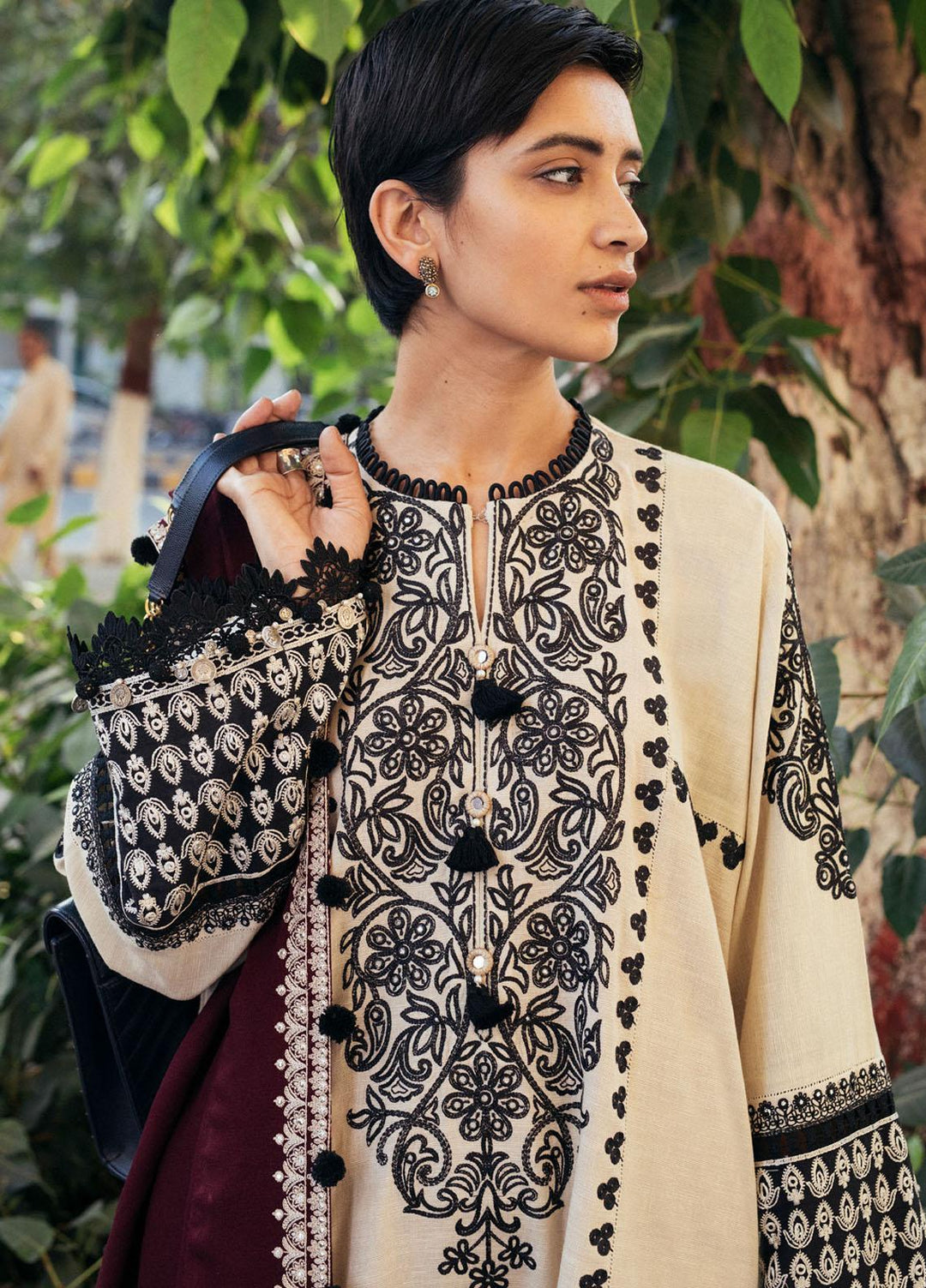 Zaha By Khadijah Shah Embroidered Khaddar Suits Unstitched 3 Piece ZKS21HM ZW-21-09 VIDA - Winter Collection