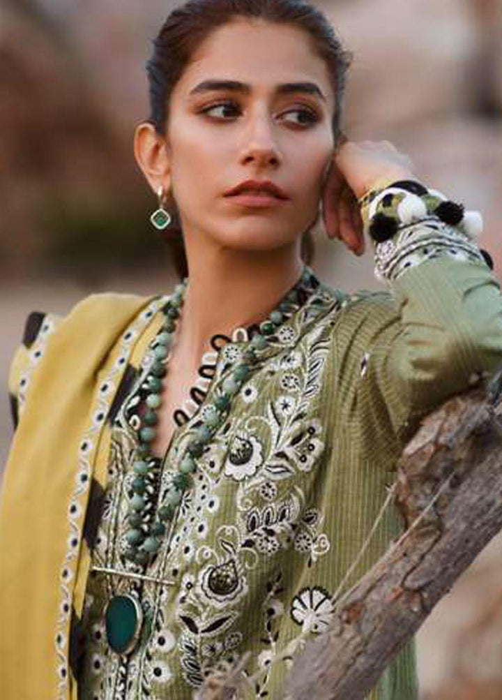 Sahel By Zaha Embroidered Khaddar Suits Unstitched 3 Piece ZKS21S ZW2-21-02 ALEIYA - Winter Collection