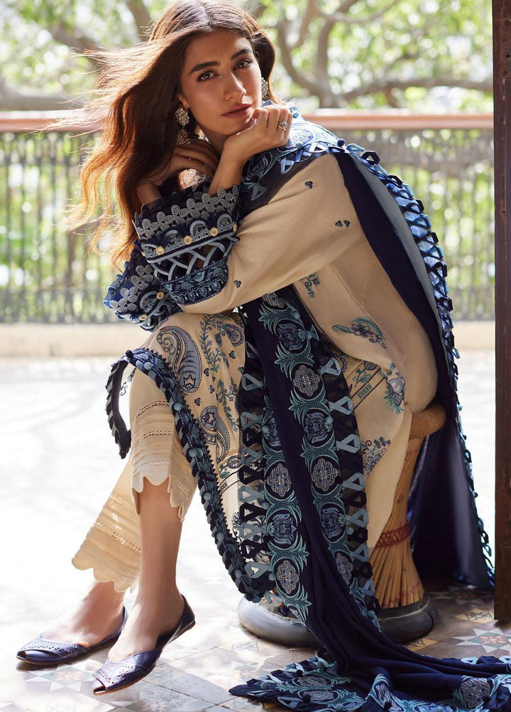 Zaha By Khadijah Shah Embroidered  Suits Unstitched 3 Piece ZKS23W ZW23-07 LINA - Winter Collection