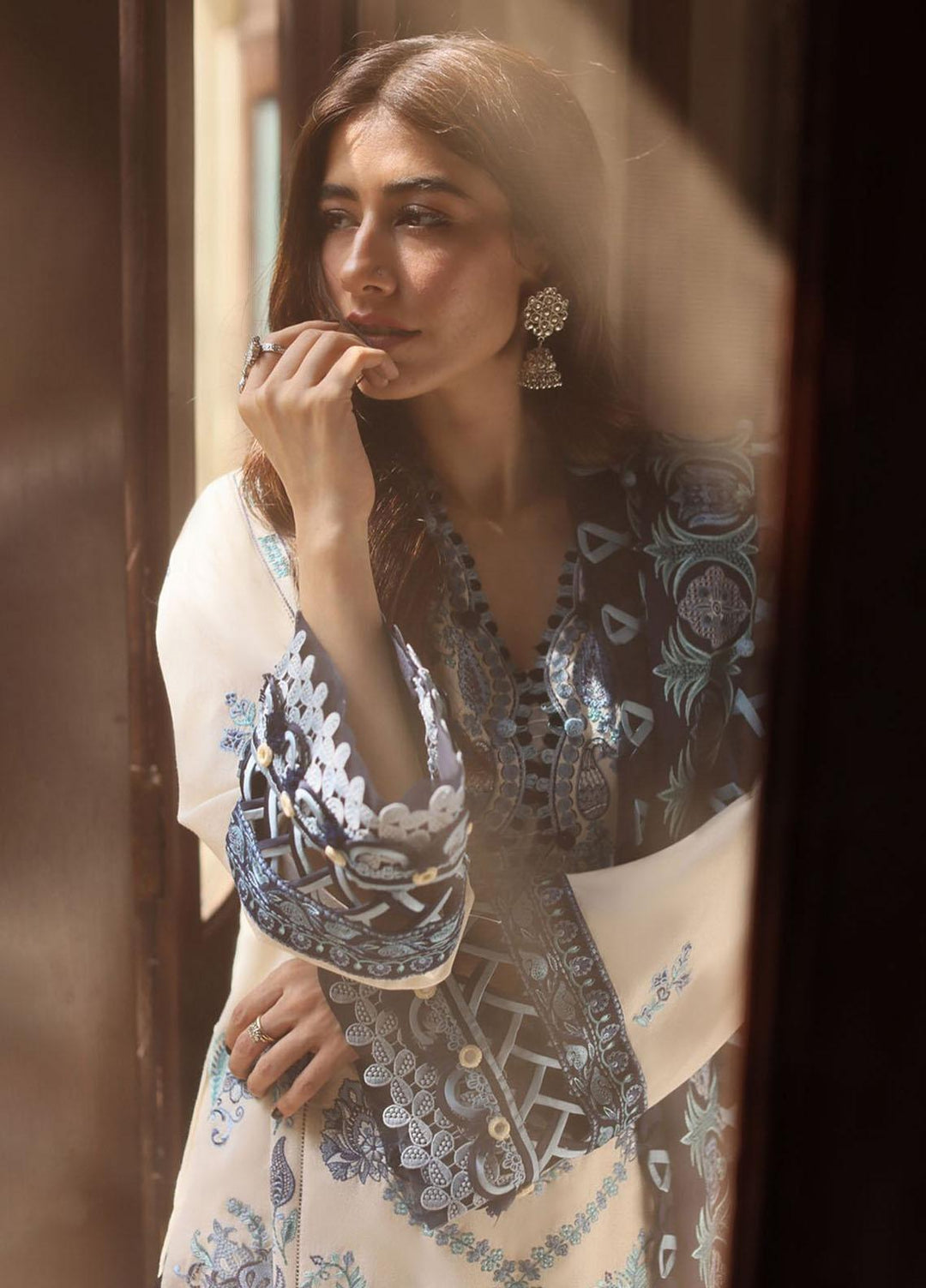 Zaha By Khadijah Shah Embroidered  Suits Unstitched 3 Piece ZKS23W ZW23-07 LINA - Winter Collection