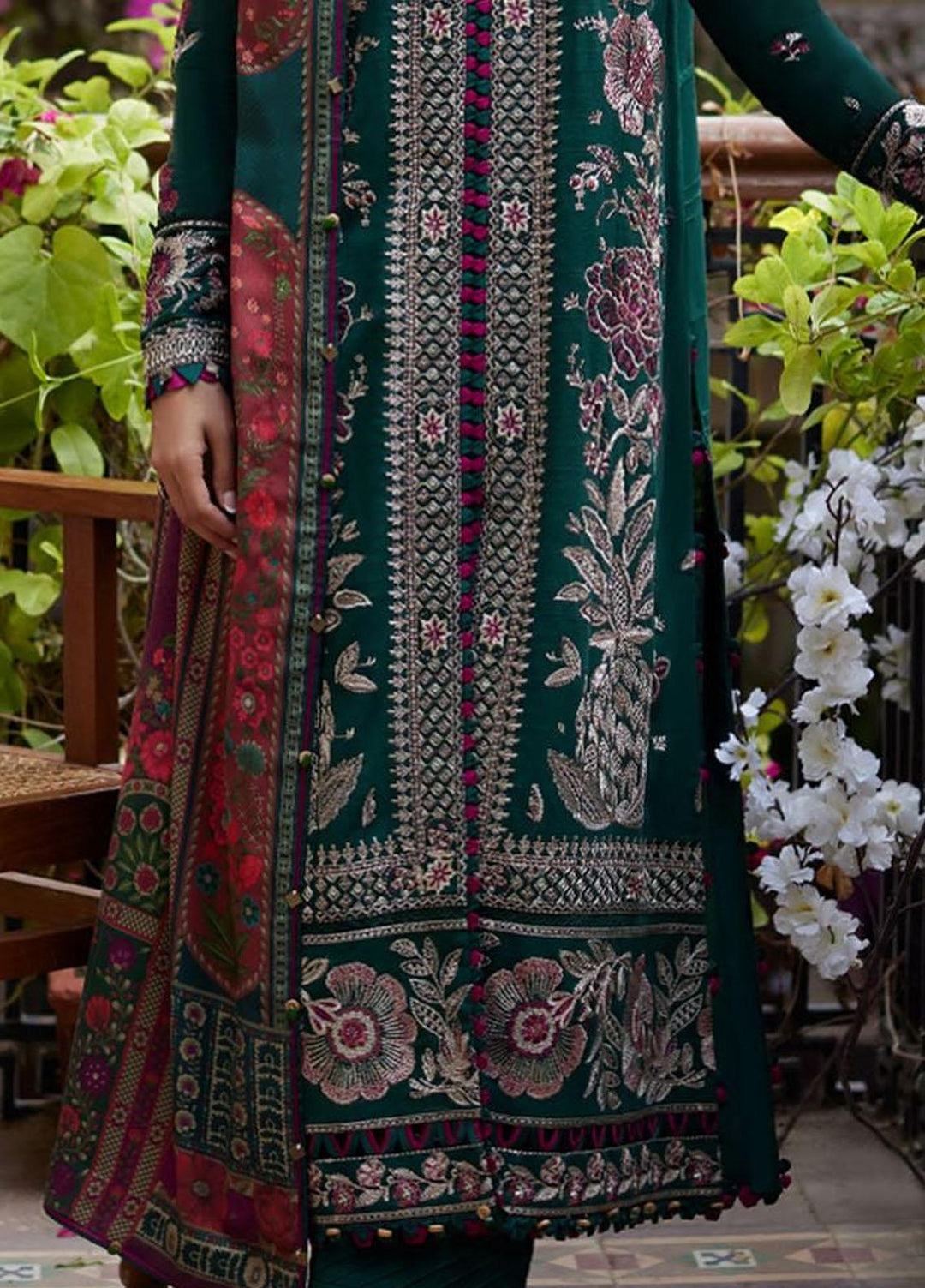 Zaha By Khadijah Shah Embroidered  Suits Unstitched 3 Piece ZKS23W ZW23-14 ARSIN - Winter Collection