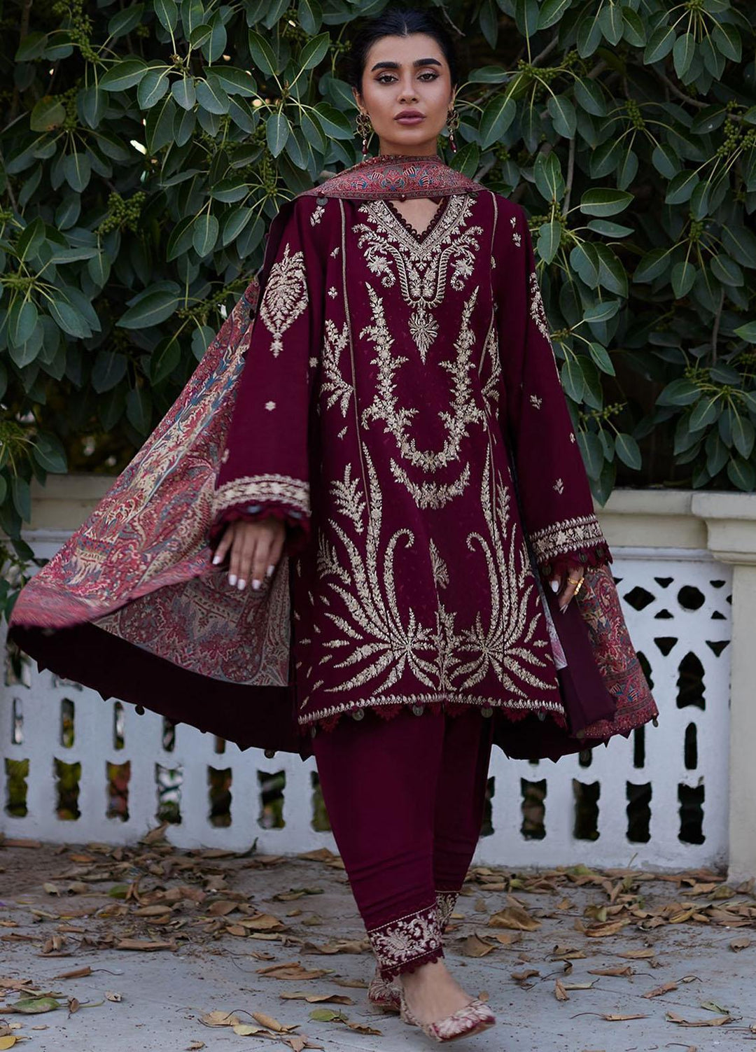 Zaha By Khadijah Shah Embroidered  Suits Unstitched 3 Piece ZKS23W ZW23-15 SERRA - Winter Collection