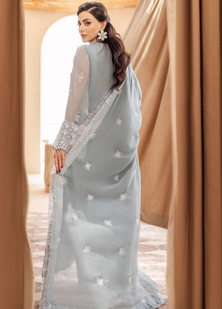 Zainab By Mashq Embroidered Chiffon Suits Unstitched 3 Piece MAQ23Z QFD-0061 Gesso - Luxury Collection