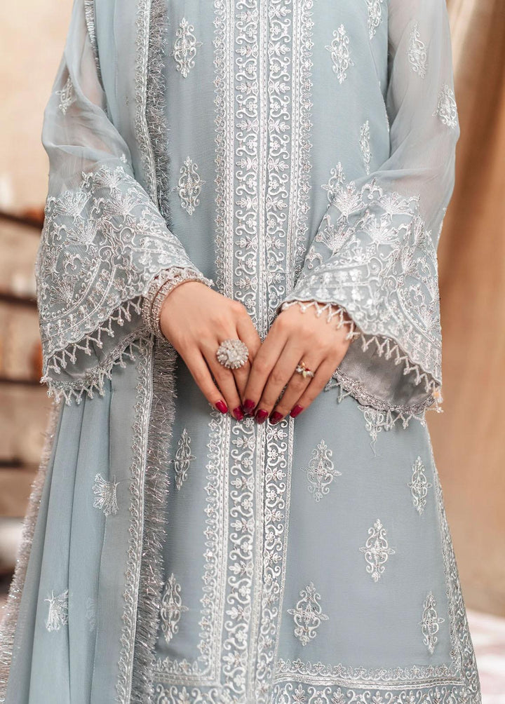 Zainab By Mashq Embroidered Chiffon Suits Unstitched 3 Piece MAQ23Z QFD-0061 Gesso - Luxury Collection
