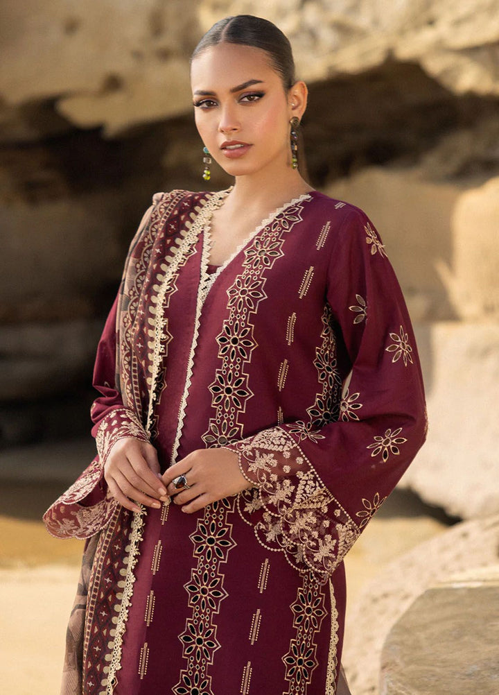 Zainab Chottani Chikankari Lawn Suits Unstitched 3 Piece ZC24CL D-1B Aysel - Summer Collection
